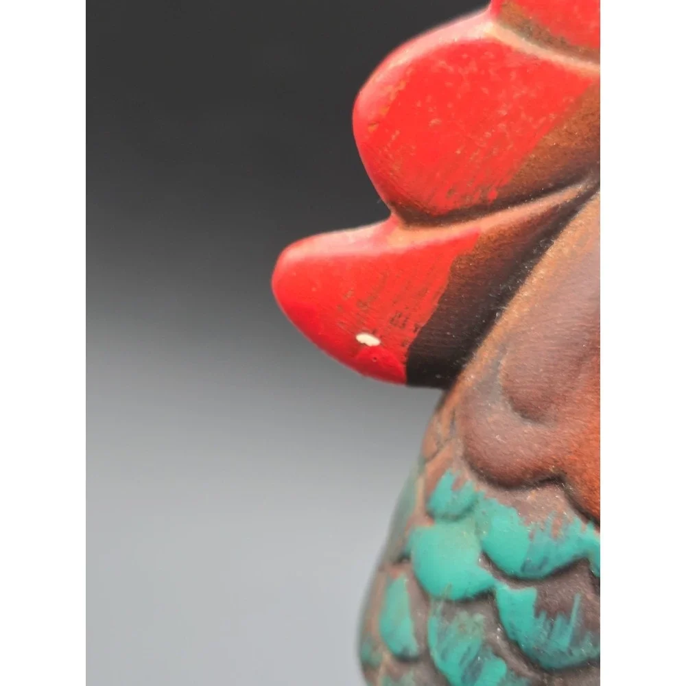 Vintage‎ Rooster Decanter with Cork Stopper Hand Painted